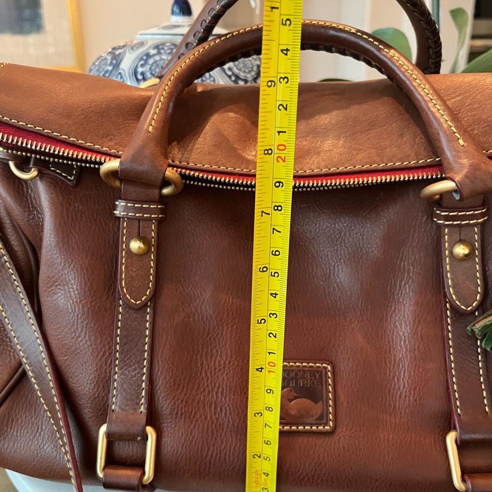 Dooney & Bourke Rich Brown Leather Satchel - Picture 14 of 16